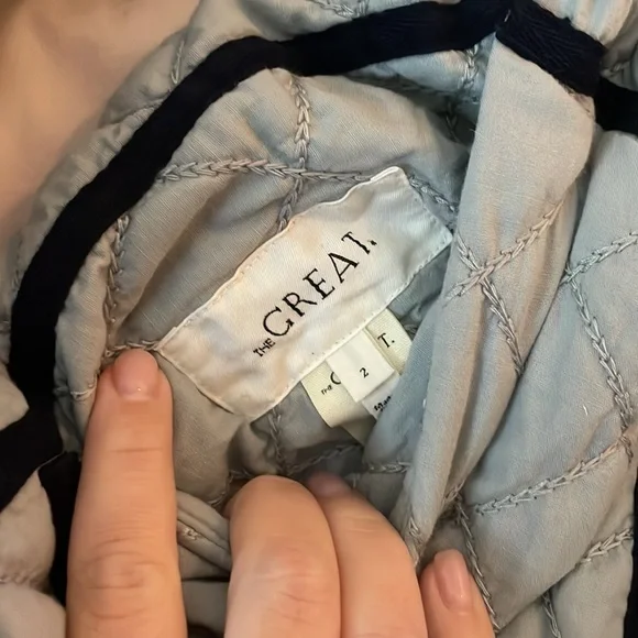 The Great. Reversible Quilted Jacket Sz 2/M - Picture 9 of 11
